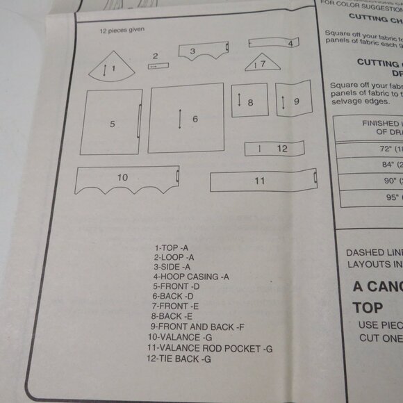 Simplicity 5315 Sewing Pattern UNCUT Canopy, Duvet Cover, Bed Skirt, etc - Picture 4 of 9